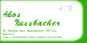 akos nussbacher business card